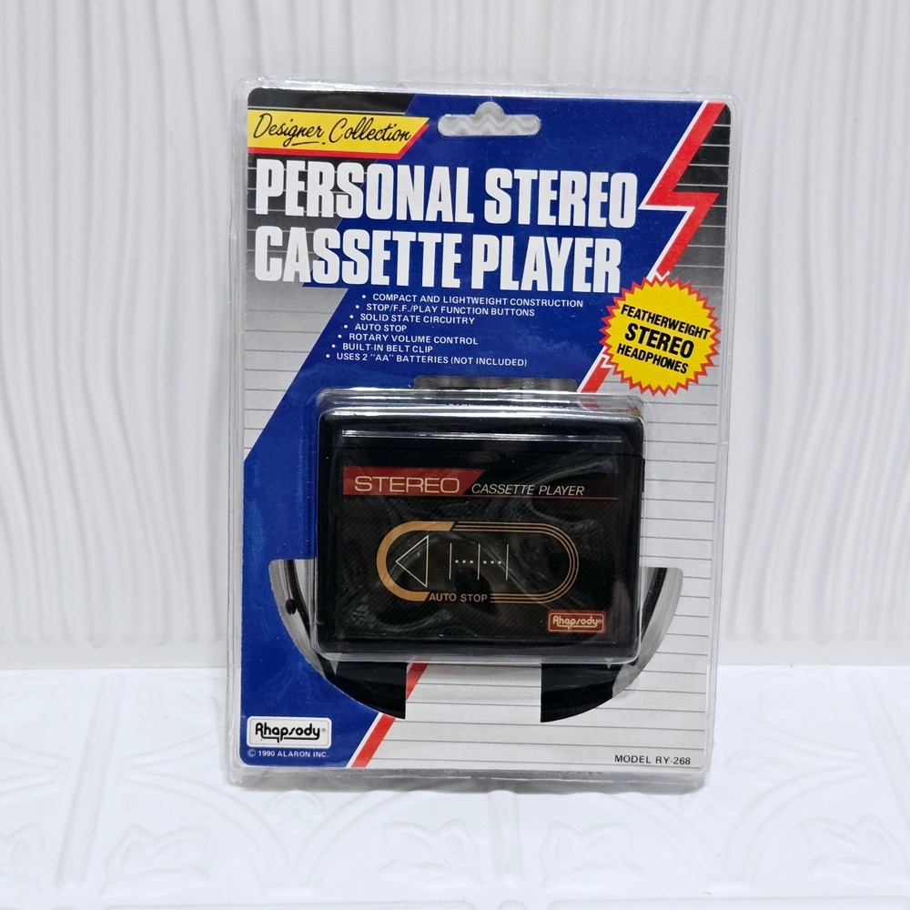 Rhapsody‎ Personal Stereo Cassette Player Headphones NIP